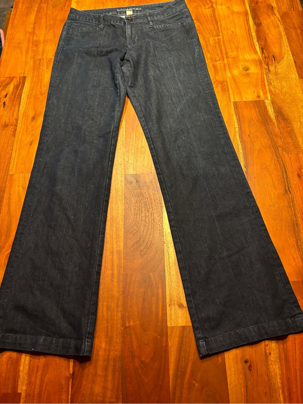Banana Republic Mid Rise Wide Leg Trouser Jeans Dark Wash - Size 27